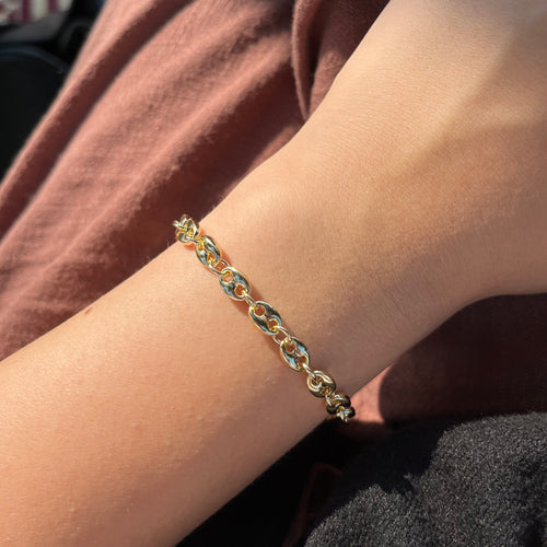 14K Kaplama Minimal Gold Zincir Bileklik – CM VIP