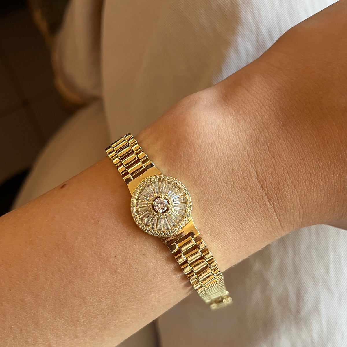Saat Model 14K Kaplama VIP Bileklik