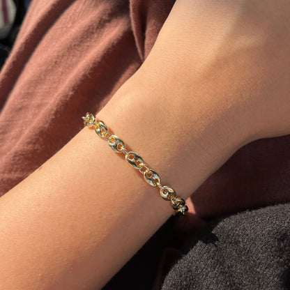 14K Kaplama Minimal Gold Zincir Bileklik – CM VIP