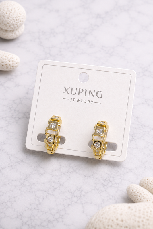 Gold Taşlı Xuping Küpe